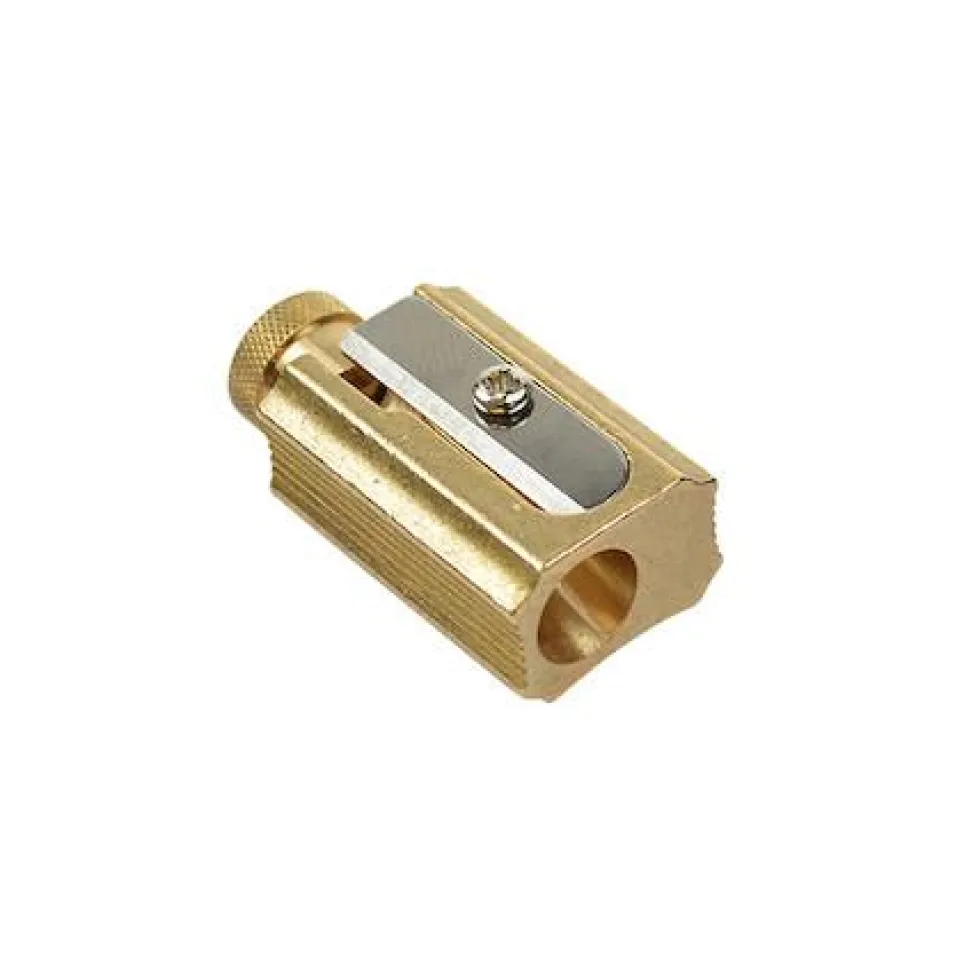 Adjustable Brass Pencil Sharpener with Box
