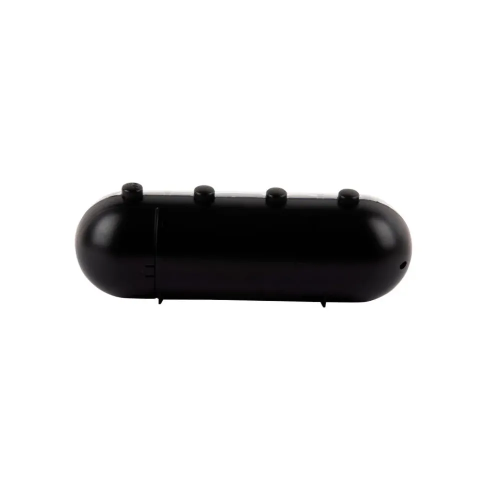 Alarm Clock Retro Tube Calendar Flip Black