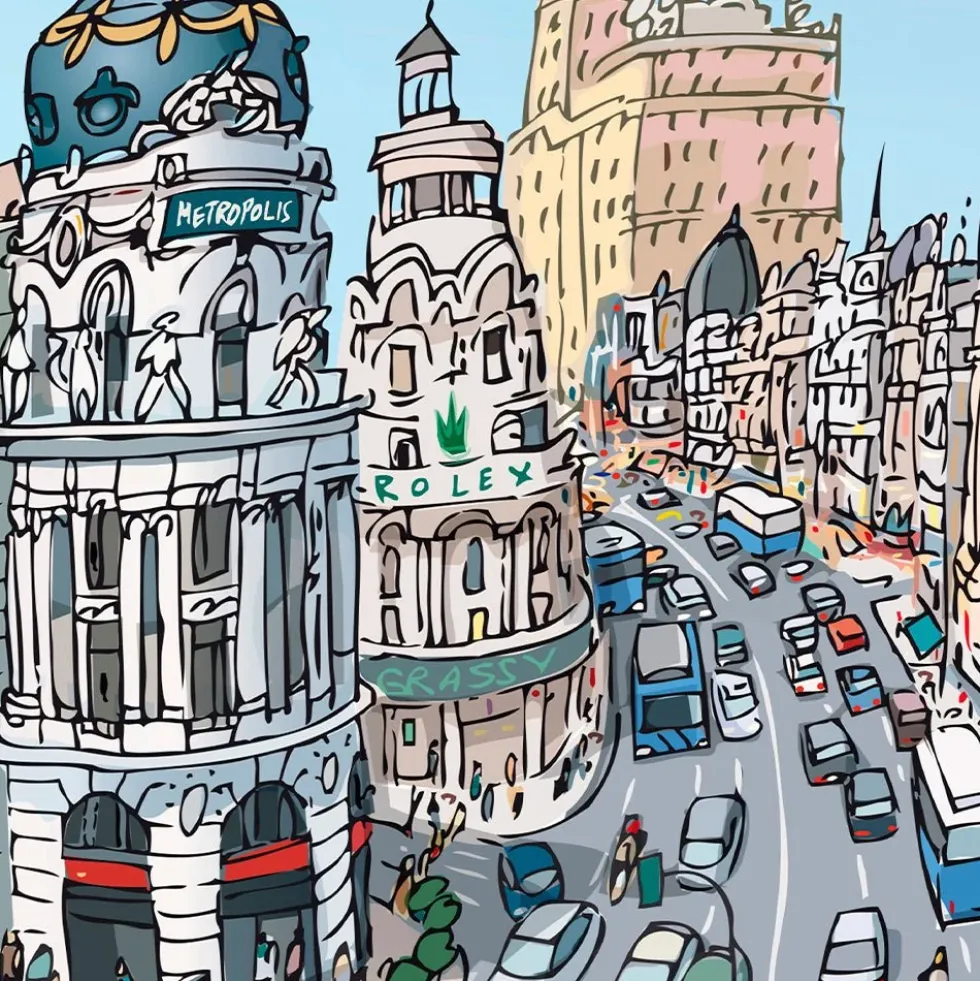 Alcalá - Gran Vía Giclée Print