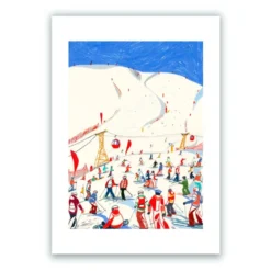 Alto Adige Ski Season Giclée Print A5