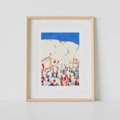 Alto Adige Ski Season Giclée Print A5