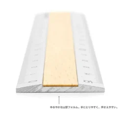 Aluminium and Wood Ruler 15cm Silver/Light Brown