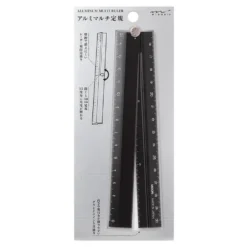 Aluminum Multiple Ruler 30cm Black