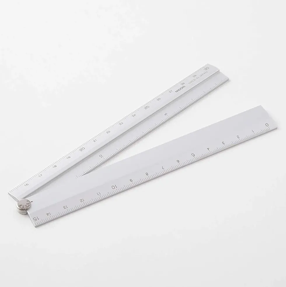 Aluminum Multiple Ruler 30cm Silver
