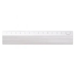 Aluminum Ruler 15cm Non-Slip Silver