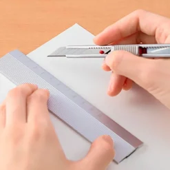 Aluminum Ruler 15cm Non-Slip Silver
