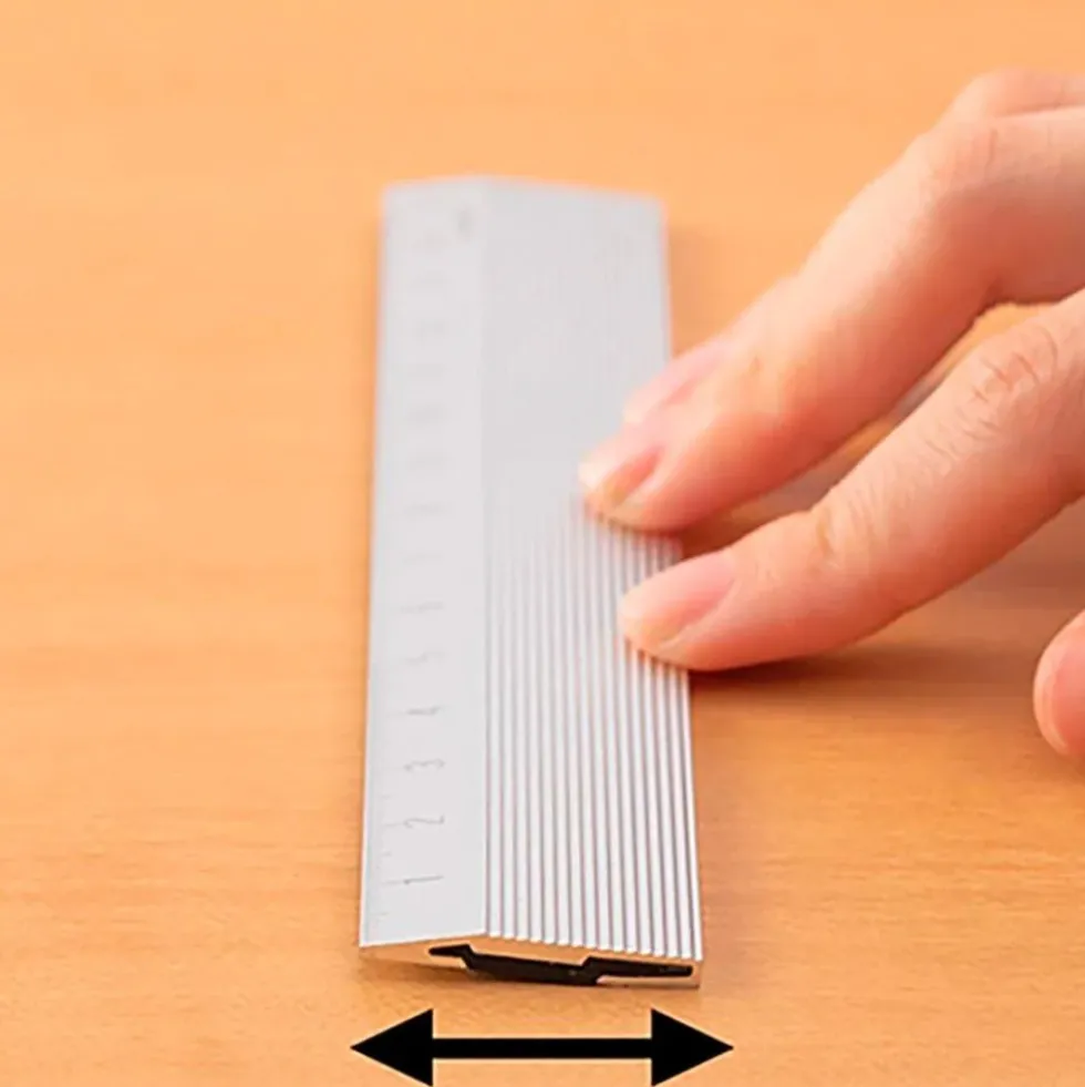 Aluminum Ruler 15cm Non-Slip Silver