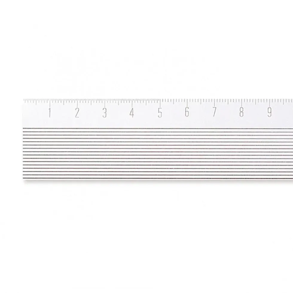 Aluminum Ruler 15cm Non-Slip Silver