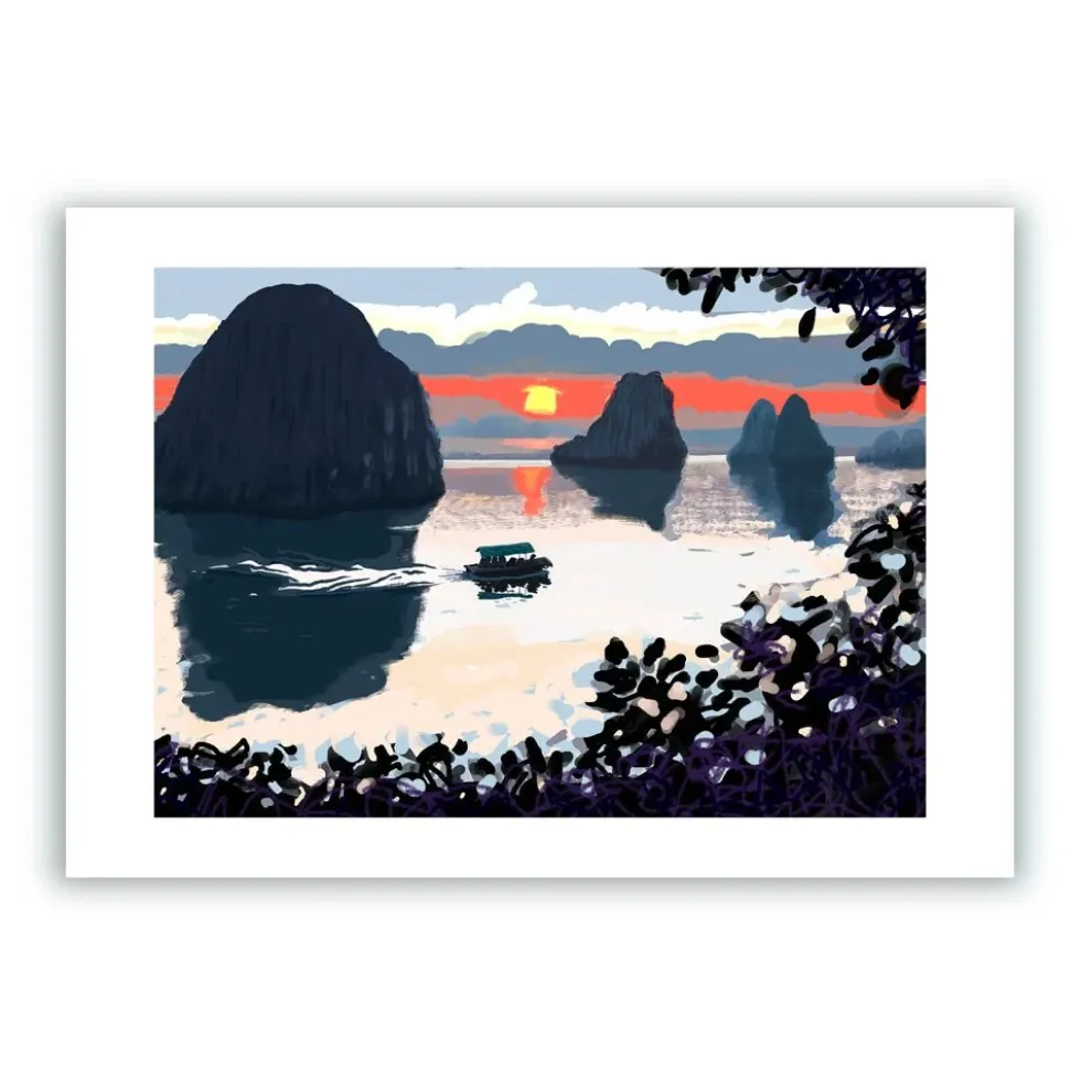 Amanecer en Bai Tu Long Giclée Print