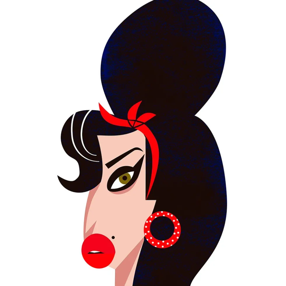Amy Winehouse Giclée Print A5