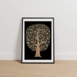 Animal Tree Giclée Print A4