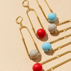 Arc Mono Blue Earrings