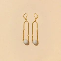 Arc Mono Sand Earrings