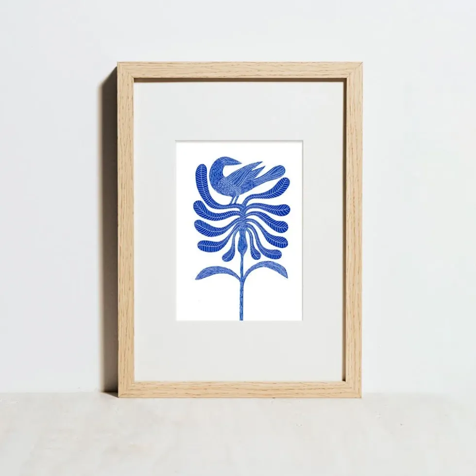 Azul es Nombre de Pájaro 01 Giclée Print A5