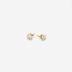 Baby Petunia Earrings White