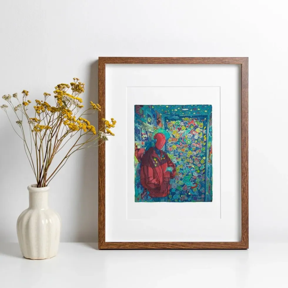 Backstage Giclée Print A4