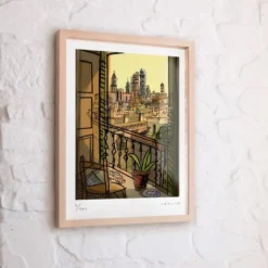 Balcón a Santa María del Mar Fine Art Print