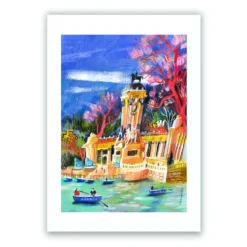 Barcas en el estanque del Retiro Giclée Print