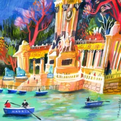 Barcas en el estanque del Retiro Giclée Print