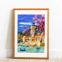 Barcas en el estanque del Retiro Giclée Print