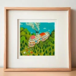 Biblioteca Fitzcarraldo Giclée Print 50 x 50