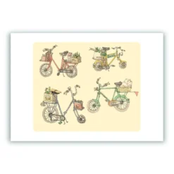 Bicycles Giclée Print A5