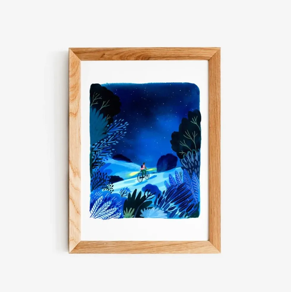 Bicyclette Giclée Print A4
