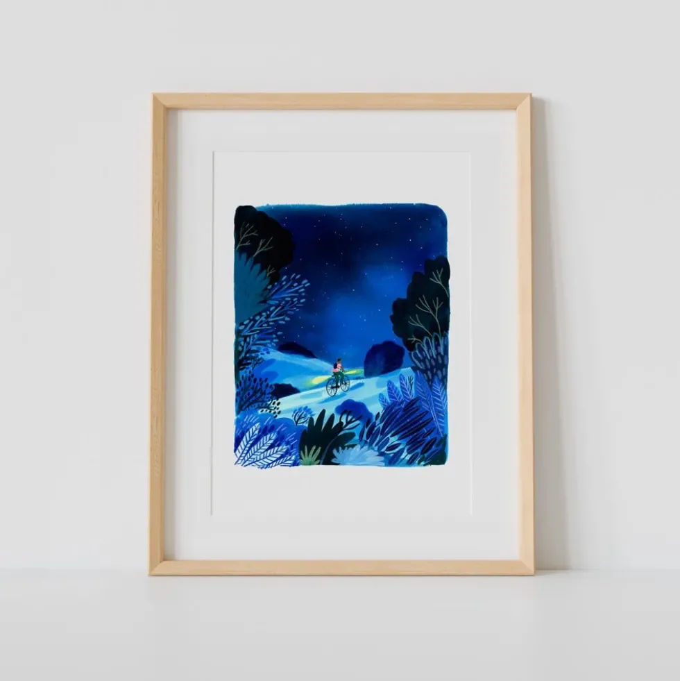 Bicyclette Giclée Print A4