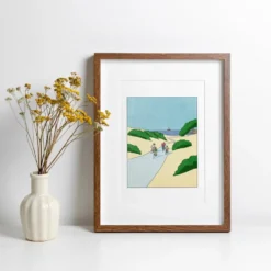 Bike Ride Through the Dunes Giclée Print A4