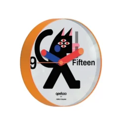 Black Cat Wall Clock by Marco Oggian
