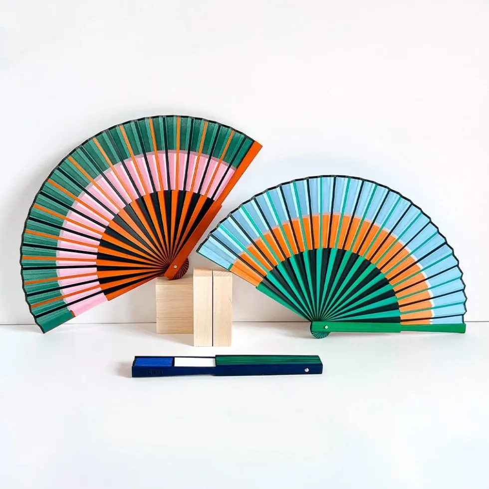 Blue Double Rainbow Fan