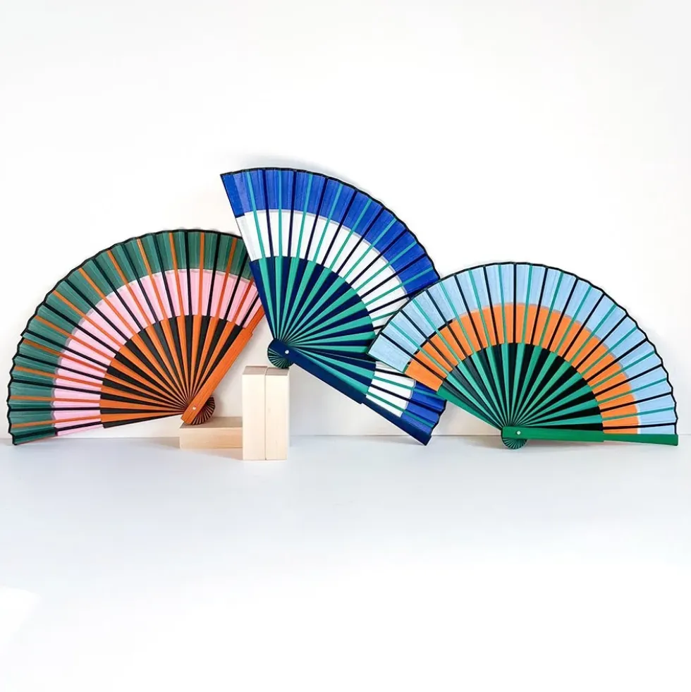 Blue Double Rainbow Fan