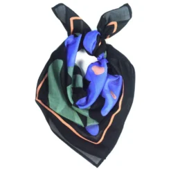 Blue Las Flores Scarf