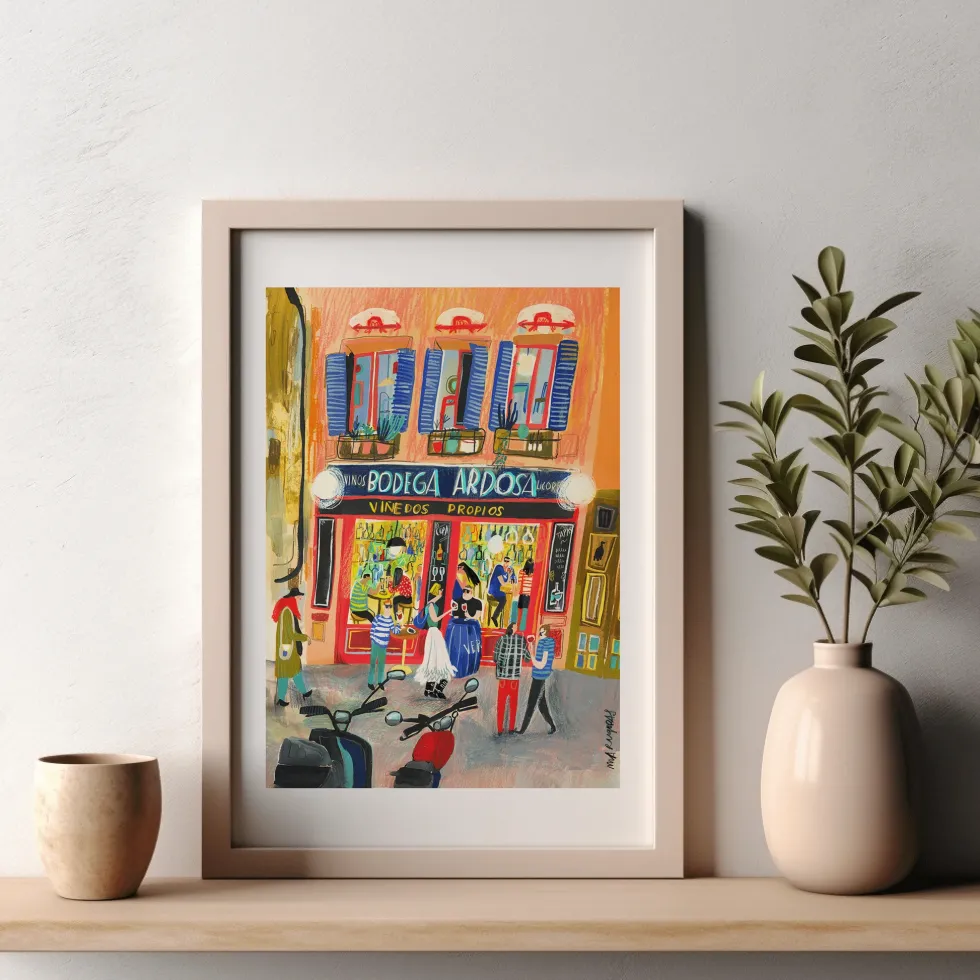 Bodega de la Ardosa Vertical Giclée Print