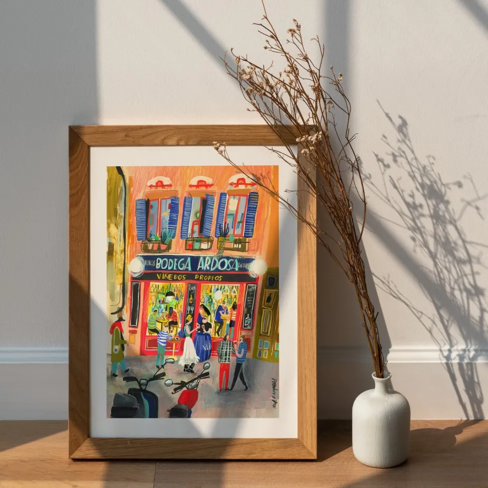 Bodega de la Ardosa Vertical Giclée Print
