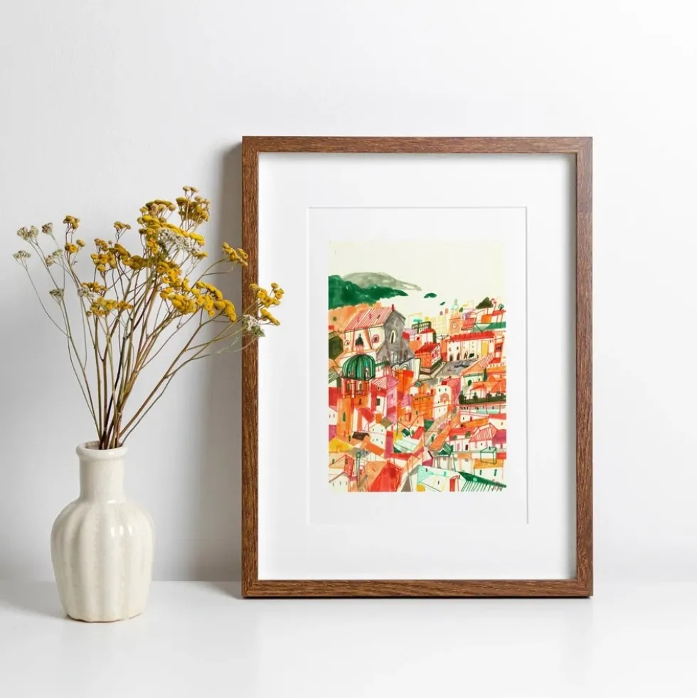 Bologna City Giclée Print A4