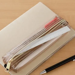 Book Band Pen Case (B6 - A5) Clear Sepia