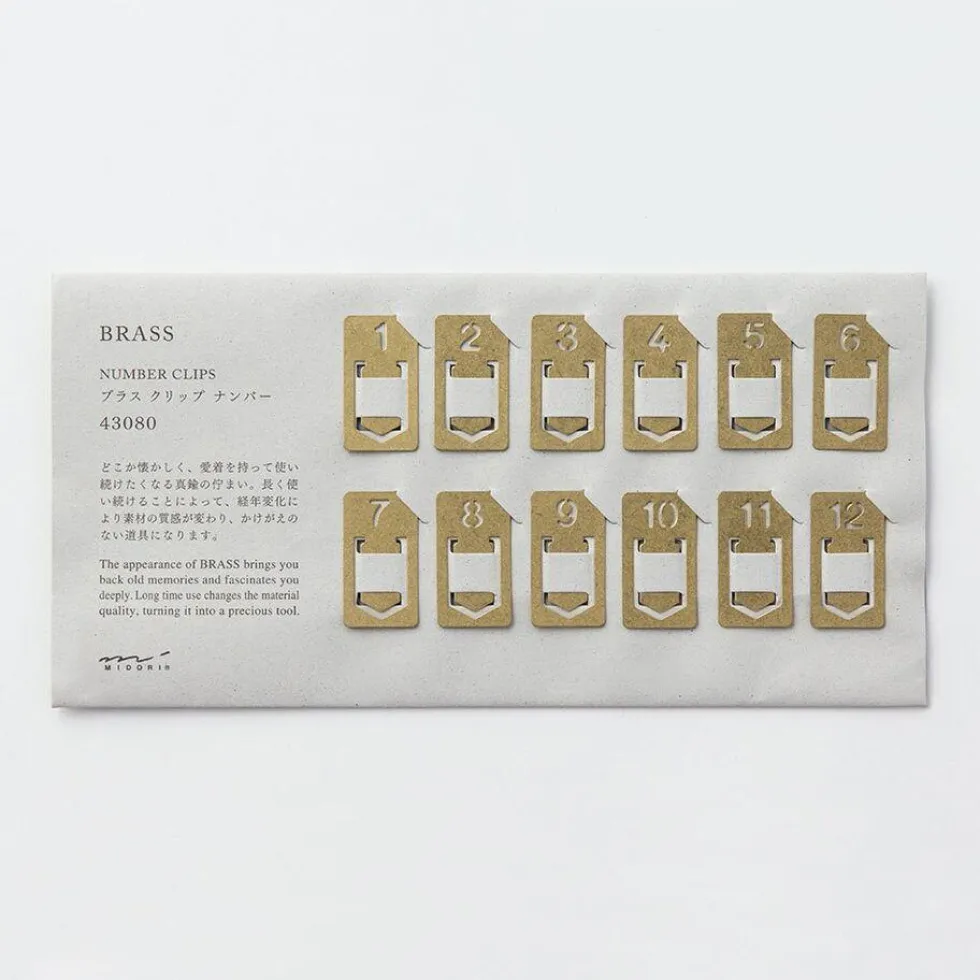 Brass Number Clips