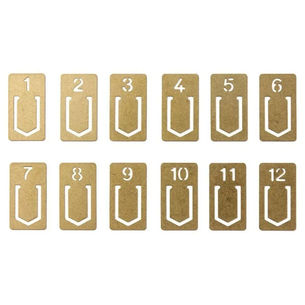 Brass Number Clips