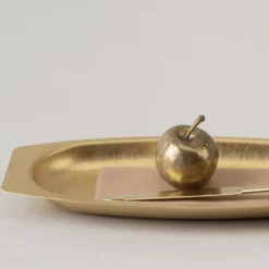 Brass Oval High Tray Solid