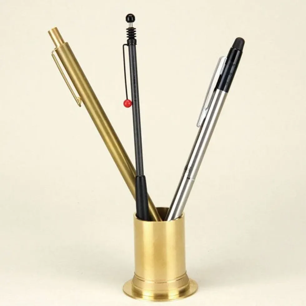 Brass Pen Stand 02 Solid