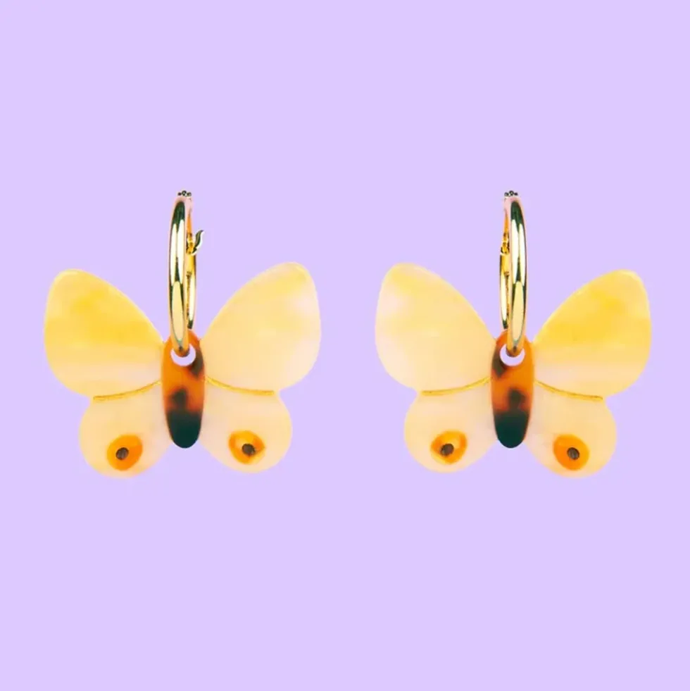 Butterfly Yellow Earrings