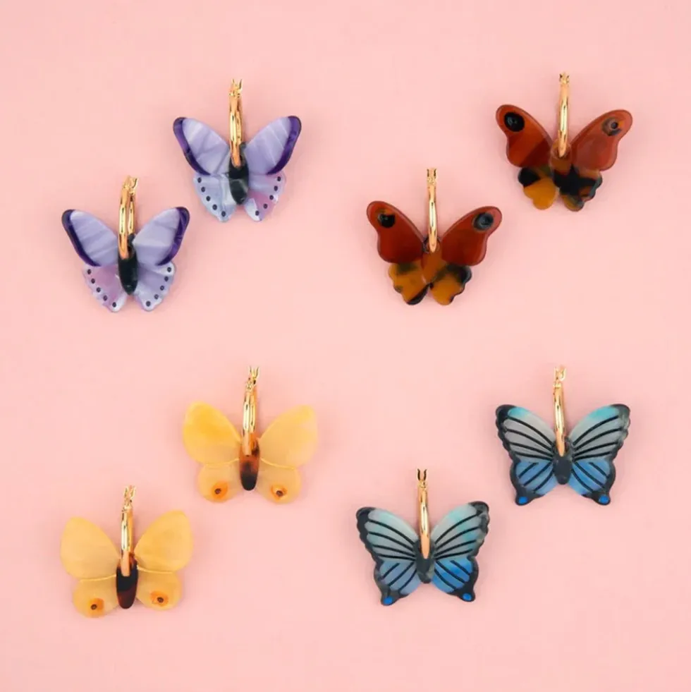 Butterfly Yellow Earrings