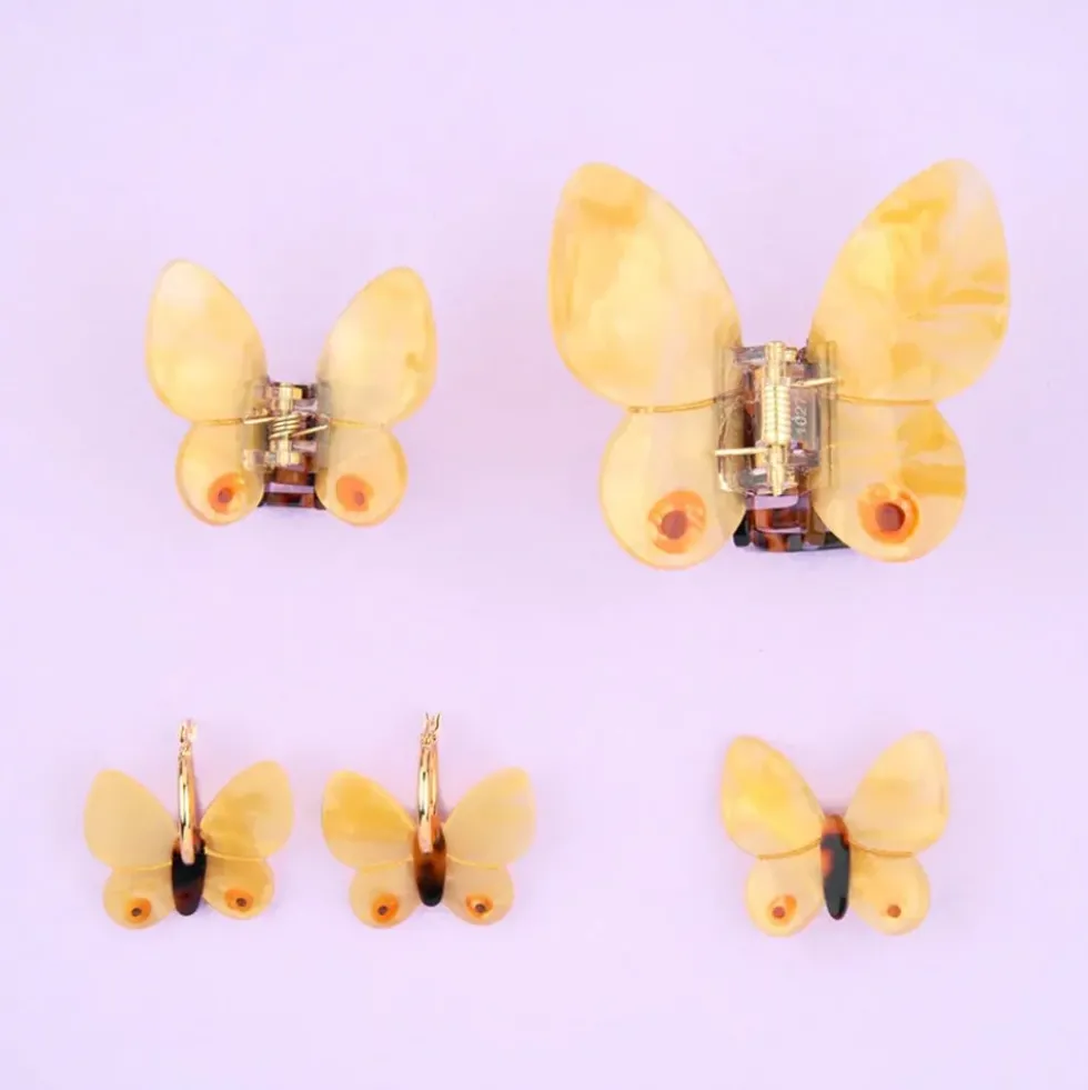 Butterfly Yellow Earrings