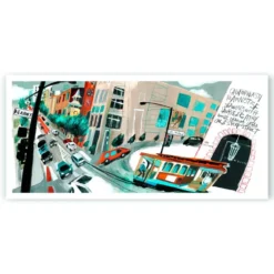 Cablecar San Francisco Giclée Print 47,39x100