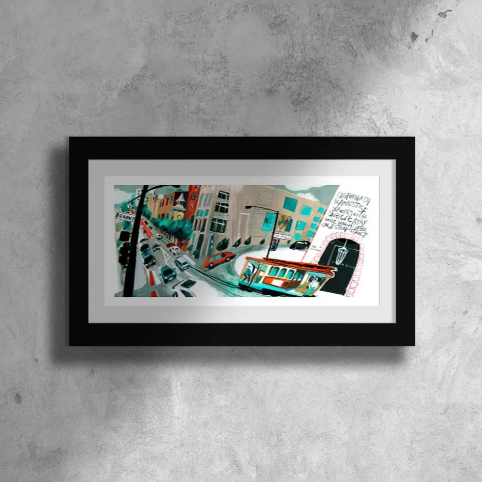 Cablecar San Francisco Giclée Print 47,39x100