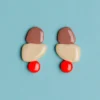 Candy Earrings Brown / Red