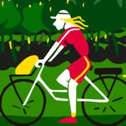 Ciclista en Primavera Giclée Print