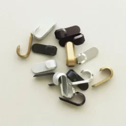 Curve Mini Hooks Silver (Set of 2)