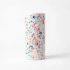Cylindric Vase - White Blue Red